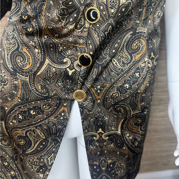 Vintage Silk Paisley Print Blazer - Picture 3 of 5